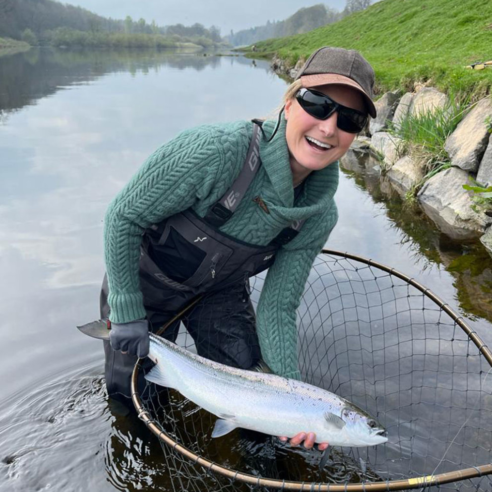 Georgie's first catch of the season