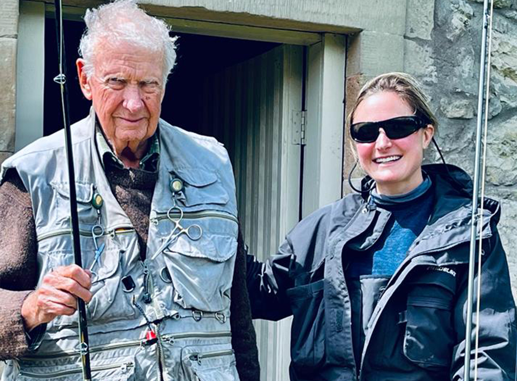 Guest, Mr Hayward standing beside Georgina Maud, a Milne Graden guest for 40 years